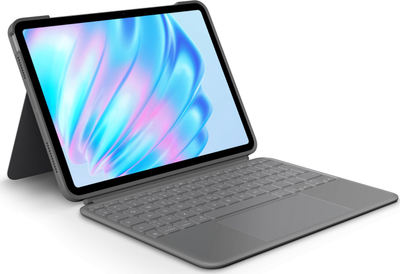 Këllëf me tastierë Logitech Combo Touch për iPad Air, tastierë me ndriçim, trackpad Multi Touch, gri Oxford