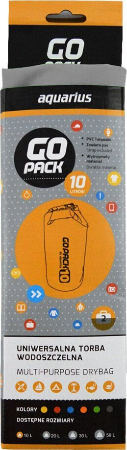 Çantë ujë-mos-hynçe Aquarius GoPack Sailing Bag 10L, me brez shpatulle, gri