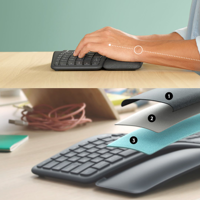 Tastierë Logitech Ergo K860, ergonomike, pa kabllo, e zezë