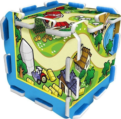 Puzzle për dysheme Track, 9 copa, jeshile edhe blu