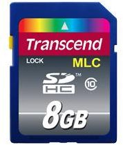 Kartë SDHC Transcend, 8GB, e kaltër