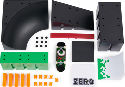 Set loje fingerboard Tech Deck X-Connect Zero Bowl Builder, me rampe dhe pjesë ndërtimi, për fëmijë 6+