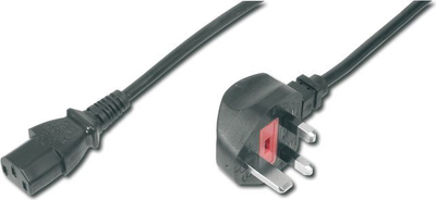 Kabllo e rrymës Assmann DIGITUS UK (AK-440107-018-S), 1.8m, e zezë