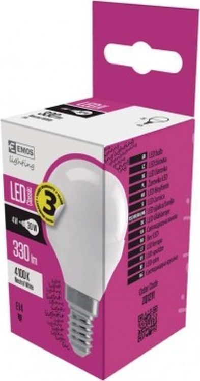 Llambë LED EMOS Double Cord NO125, 4W 330lm, E14, e bardhë