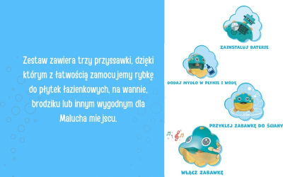 Lodër banje Bocioland Bubble Fish 0441, me flluska dhe muzikë, jeshile