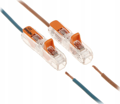 Konektor elektrik Wago Quick Connector, set 5 copë, 2x4mm², portokalli
