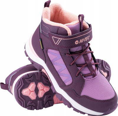Çizme për kalamaj Hi-Tec Girvine Mid WP JR, që s’i kap uji, me fleece, vjollcë rozë