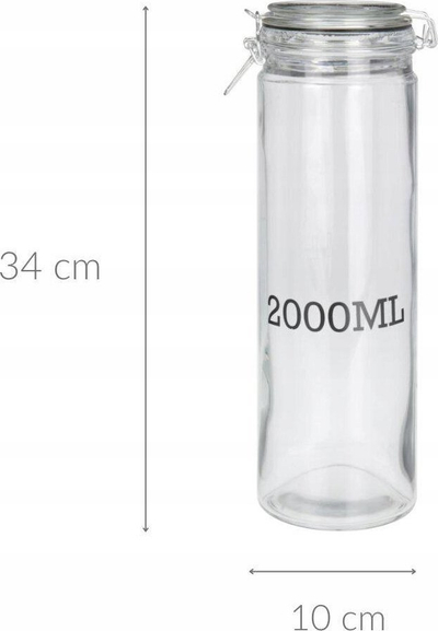 Kavanoz qelqi Clip Top, 2000ml, kapak metalik, i tejdukshëm
