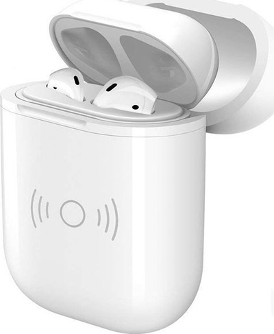 Kuti karikimi me wireless Cyoo CY120704 për AirPods 1 2, QI, e bardhë