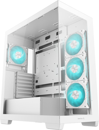 Kutia kompjuterike DeepCool CG580 4F WH, MIDI Tower, me 4 ventilatorë 120mm, e bardhë