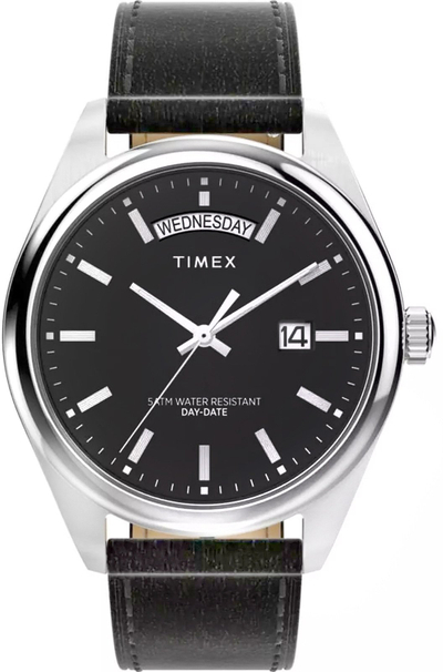 Ora burrash Timex Legacy TW2W57400, 41mm, me rrip lëkure, e zezë