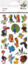 Ngjitëse dekorative Titanum Convex Stickers Birds Mix, set 50 copë, motive zogj, shumëngjyrëshe