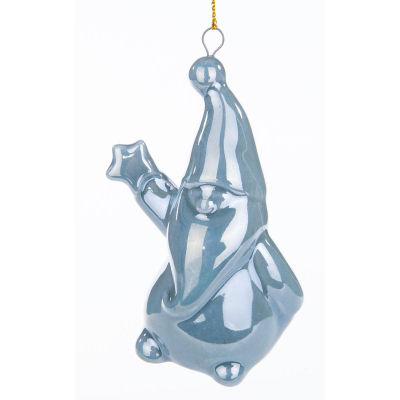Stoli për pemë Saska Garden Christmas Ceramic Santa, qeramikë, 7.8 cm, i bardhë