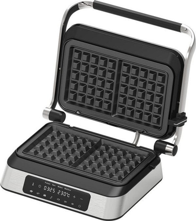 Grill multifunksional 2 në 1, 1800W, pllaka të zëvendësueshme për waffle