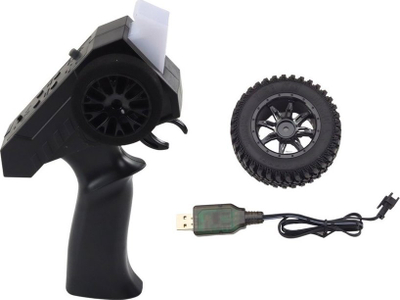 Makina lodër me telekomandë RC Off-Road 4x4, 2.4G, bateri rimbushme, gri