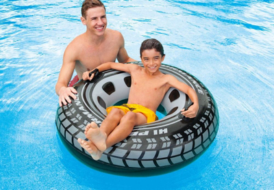 Dyshek frymz Intex Radial Tire, PVC, për pishin edhe plazh, shumëngjyrsh