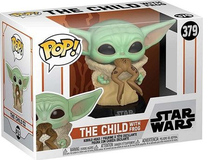 Figurinë koleksionuese Funko Pop Star Wars Mandalorian The Child with Frog, 3.75", vinyl, shumëngjyrëshe