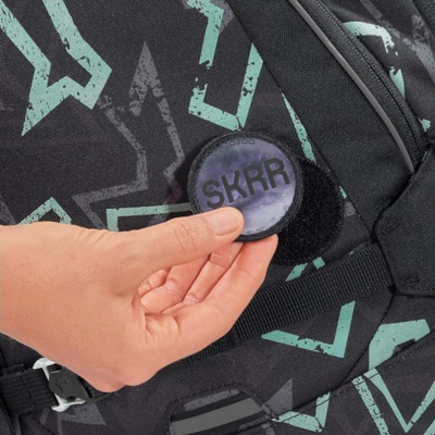 Çantë shkolle Coocazoo Backpack Mate 2.0, ergonomike, me elemente reflektuese, gri graffiti