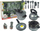 Set lodrash kuzhine Leantoys Kitchen Accessories, 16 copa, plastike, gri