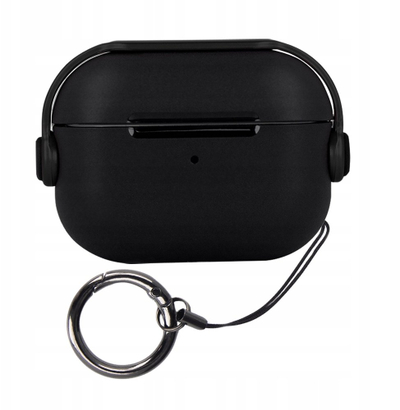 Mbrojtëse OEM për AirPods AirPods 2, silikon, me karabinë, e zezë