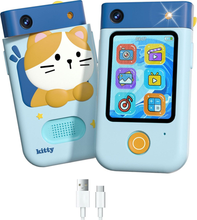 Kamerë për kalamaj XREC Kitten, 48MP, ekran 2.8", blu