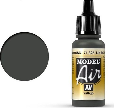 Bojë akrilike Model Air IJN Dark Black Green, për airbrush, 17ml, e gjelbër e errët ushtarake