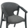 Kolltuk ngrënieje Yeger 62,5x60x79Hcm (HM9995.01), zezë/ gri