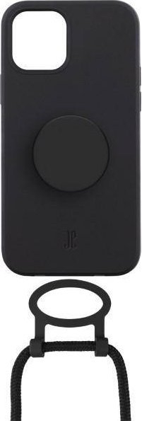 Futrollë Just Elegance PopGrip për Apple iPhone 12 Pro Max, TPU, me mbajtëse, e zezë