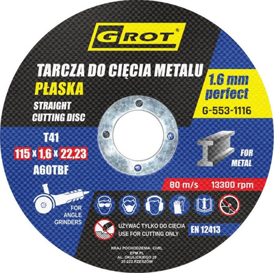 Disk T1a 115x1.6x22 Zarf, 10 copë