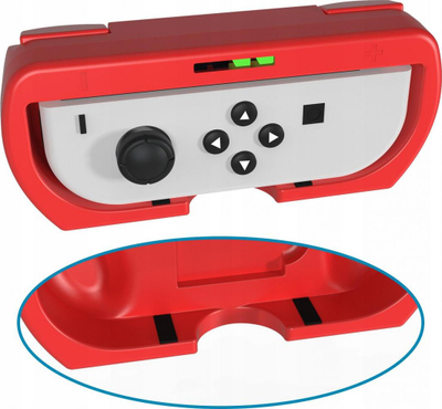 Set aksesorësh JYS për Nintendo Switch, 2 timona me mbajtëse 2 në 1, i zi