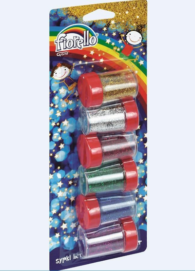 Декоративен сјај Fiorello Loose Glitter Gr-B6 B61, сет 6 бои, 6x6g, повеќебоен
