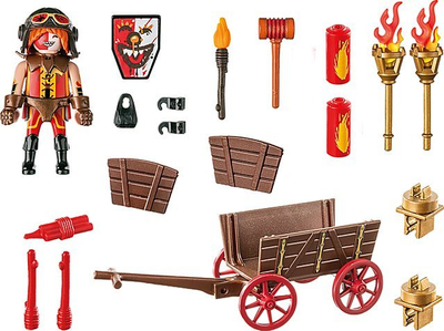 Set lodër Playmobil Novelmore 71486 Kahboom Racing Cart, 33 pjesë, kalorës mesjetar, shumëngjyrësh