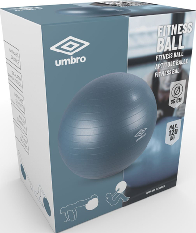 Топка за гимнастика Umbro, 65cm, за рехабилитација, сина