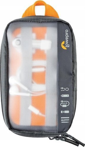 Çantë organizuese Lowepro GearUp Pouch Mini, xhepës, materiale të ricikluara, gri