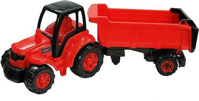 Lodër traktor Polesie Mjeshtri 0445, me rimorkio, i kuq