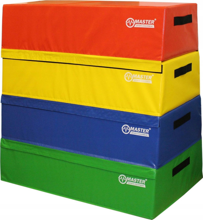 Kuti kërcimi MASTER Plyometric Box 4 në 1, set 4 pjesë, 120 cm, shumëngjyrësh