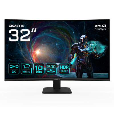 Monitor GIGABYTE GS32QCA, 31.5", 2560 x 1440 Quad HD, i zi