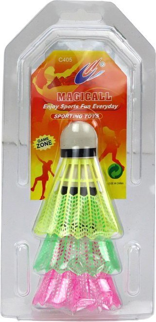Shuttlecock badminton Leantoys, set me 3 toptha, ngjyra t’përzime