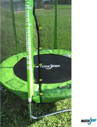 Rrjetë mbrojtëse për trampoline MASTERJUMP, 182 cm, me shtylla mbajtëse, e zezë