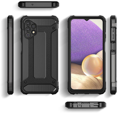 Mbrojtëse telefoni Hybrid Armor për Samsung Galaxy A73, TPU dhe PC, e zezë