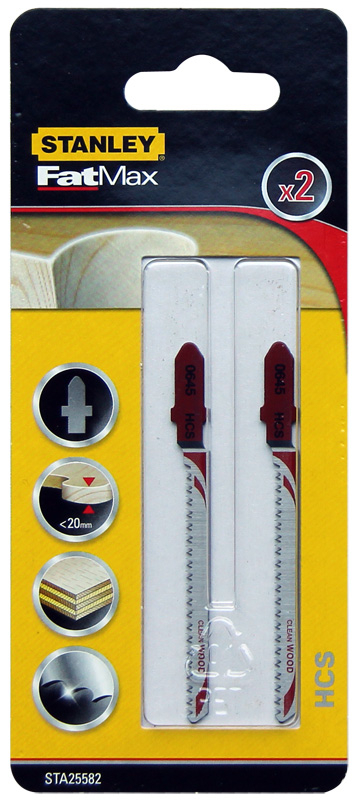 Tehe sharre elektrike Stanley FatMax STA25582, për dru, set me 2 copë, ngjyrë argjendtë