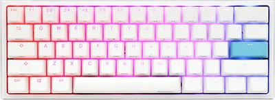 Tastierë gaming Ducky One 2 Pro Mini White Edition, mekanike Cherry MX Blue, RGB, e bardhë