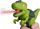 Lodër pistoletë dinosauri Gazelo Dino Toy Gun, me drita edhe spërkatje uji, jeshile