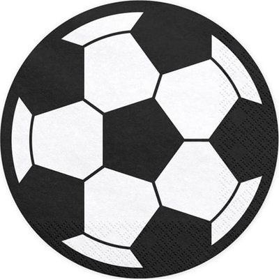 Peshqirë letre Ball, 27 x 27 cm, 20 copë, të bardhë me print të zi