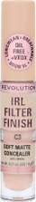 Korrektor Makeup Revolution IRL Filter 16H, hidratues, mbulim i plotë, nuanca C3