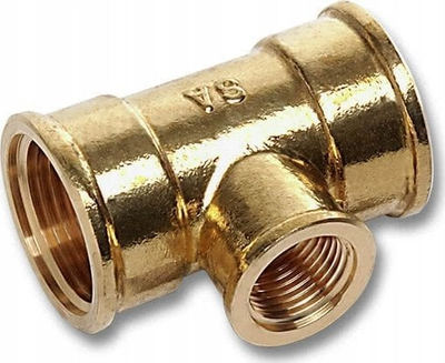 Sanha tresh bronzi Tee, 1"x1/2"x1", me fije mrena, bronz