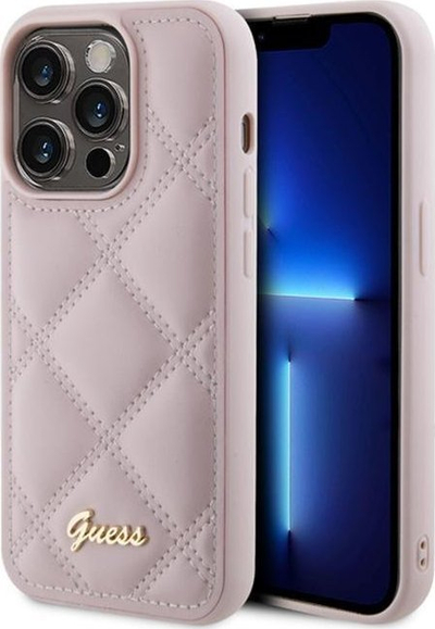 Kapak telefoni Guess GUHCP15LPSQSQSP për iPhone 15 Pro 6.1", hardcase, rozë