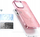 Mbrotëse telefoni Glitter Case MagSafe për iPhone 16 Pro Max, TPU, rozë transparente