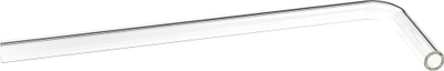 Tub xhami për ftohje me ujë Alphacool HardTube 16/11mm, kënd 90°, transparent