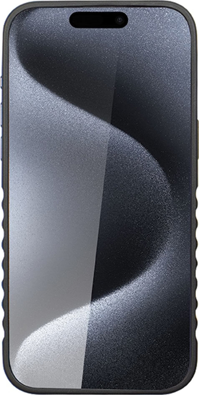 Kapak telefoni Audi Genuine Leather, për iPhone 15 Pro 6.1, me MagSafe, i zi me t’kuqe